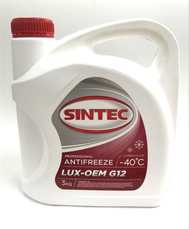 Sintec ANTIFREEZE LUX  G12 3кг 990464
